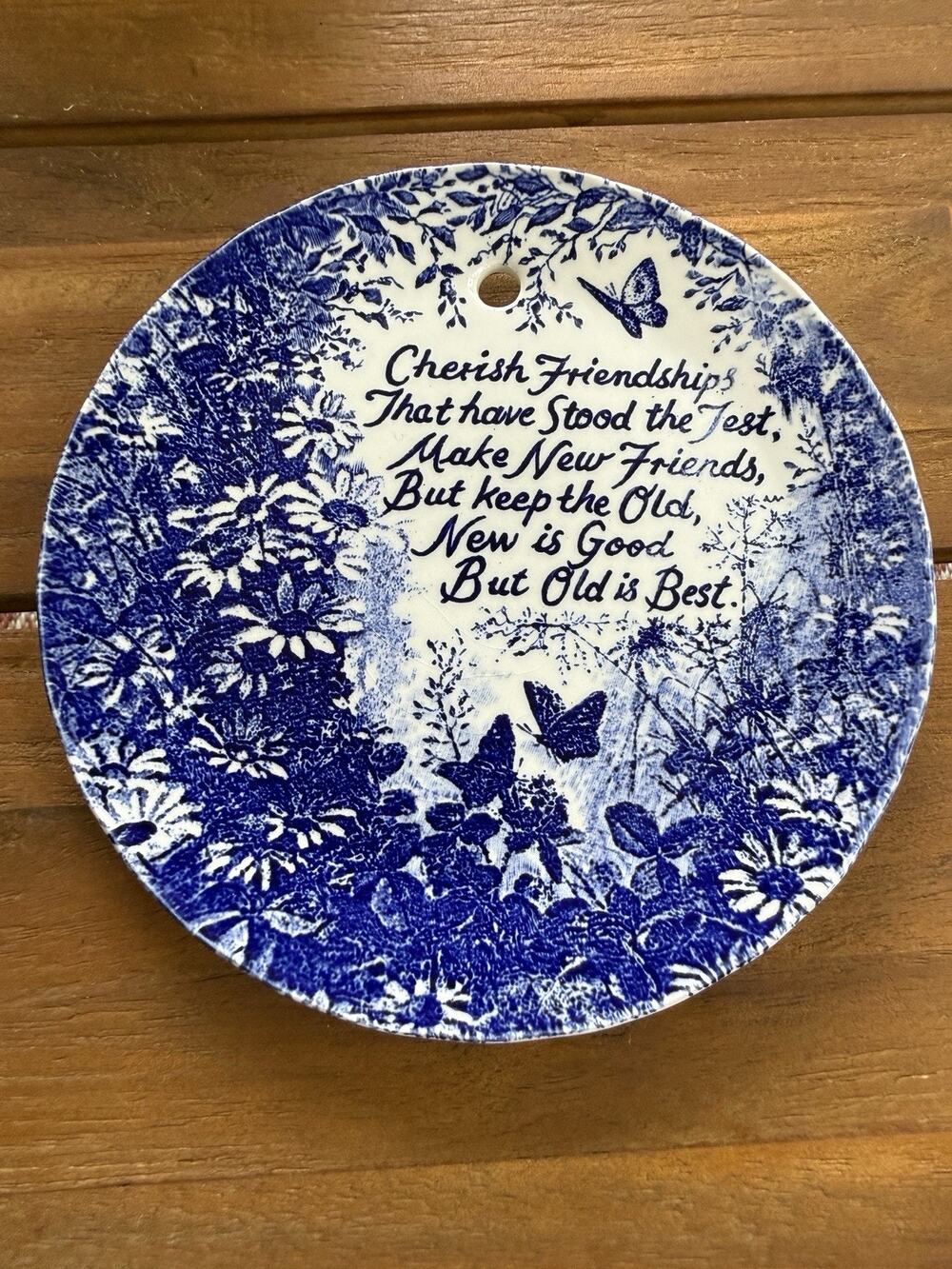 Vintage Royal Crownford Ironstone Decorative Collector Plate Cherish Friends 6”